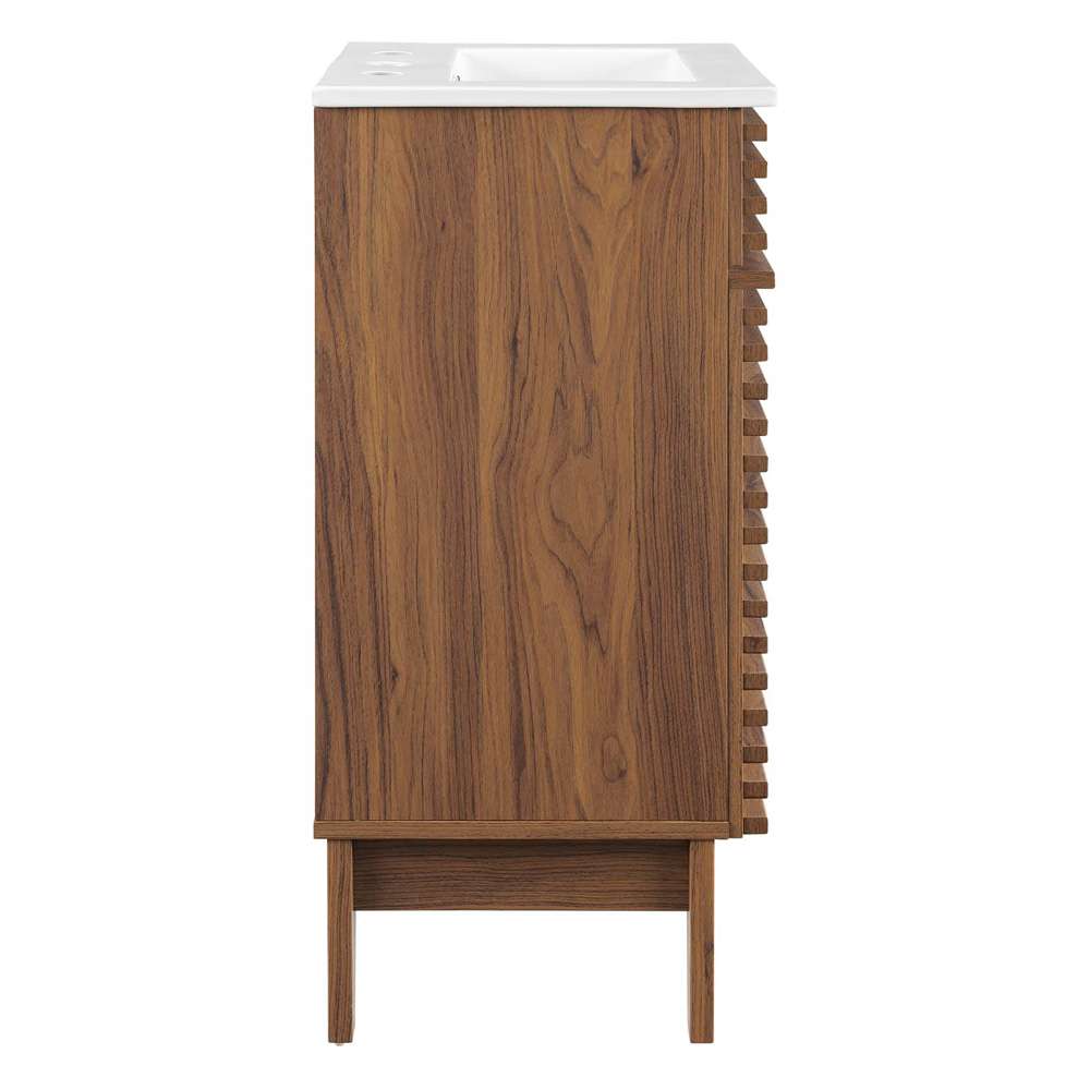 Modway - Render 18in Bathroom Vanity Cabinet - EEI-5420-WAL-WHI veiw 6