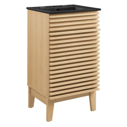 Modway - Render 18in Bathroom Vanity - EEI-5391-OAK-BLK veiw 1