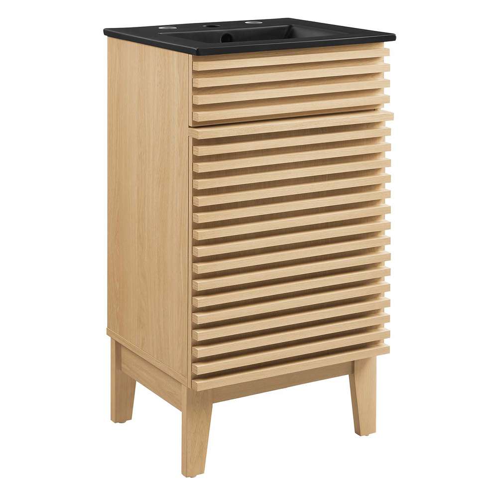 Modway - Render 18in Bathroom Vanity - EEI-5391-OAK-BLK veiw 2