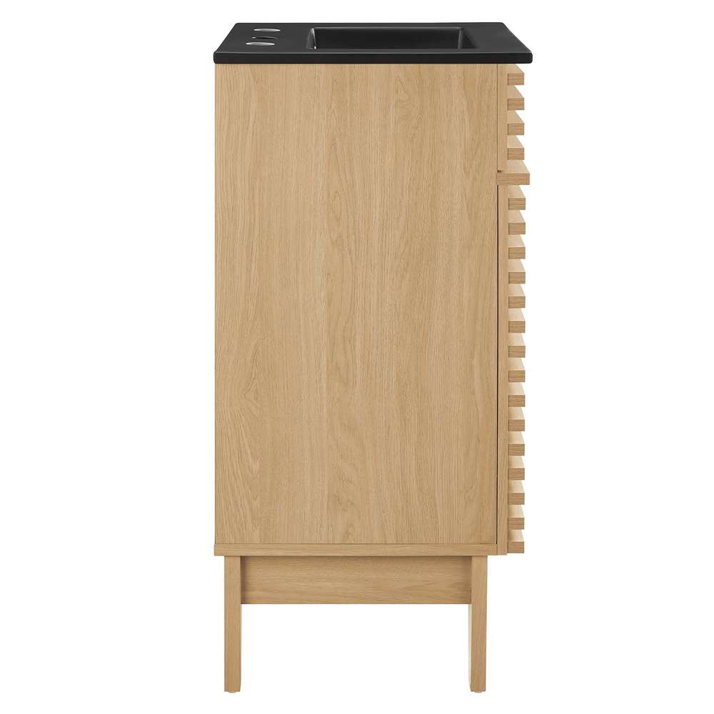Modway - Render 18in Bathroom Vanity - EEI-5391-OAK-BLK veiw 3
