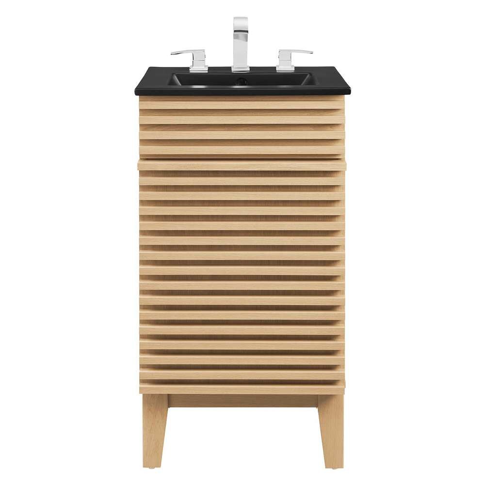Modway - Render 18in Bathroom Vanity - EEI-5391-OAK-BLK veiw 4