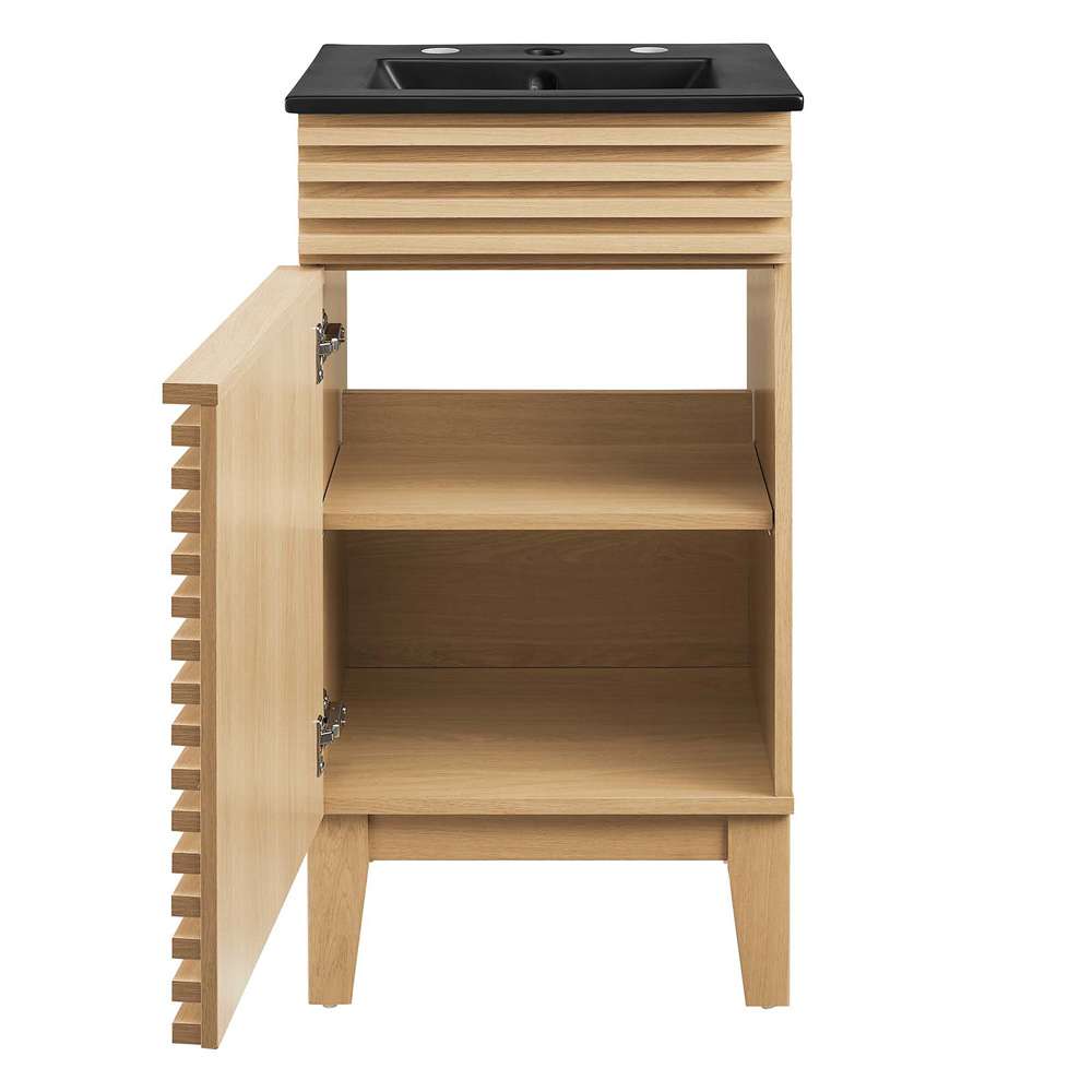 Modway - Render 18in Bathroom Vanity - EEI-5391-OAK-BLK veiw 5