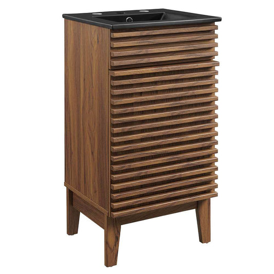 Modway - Render 18in Bathroom Vanity - EEI-5391-WAL-BLK veiw 1