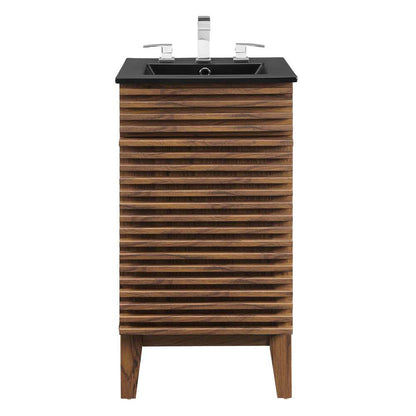 Modway - Render 18in Bathroom Vanity - EEI-5391-WAL-BLK veiw 3