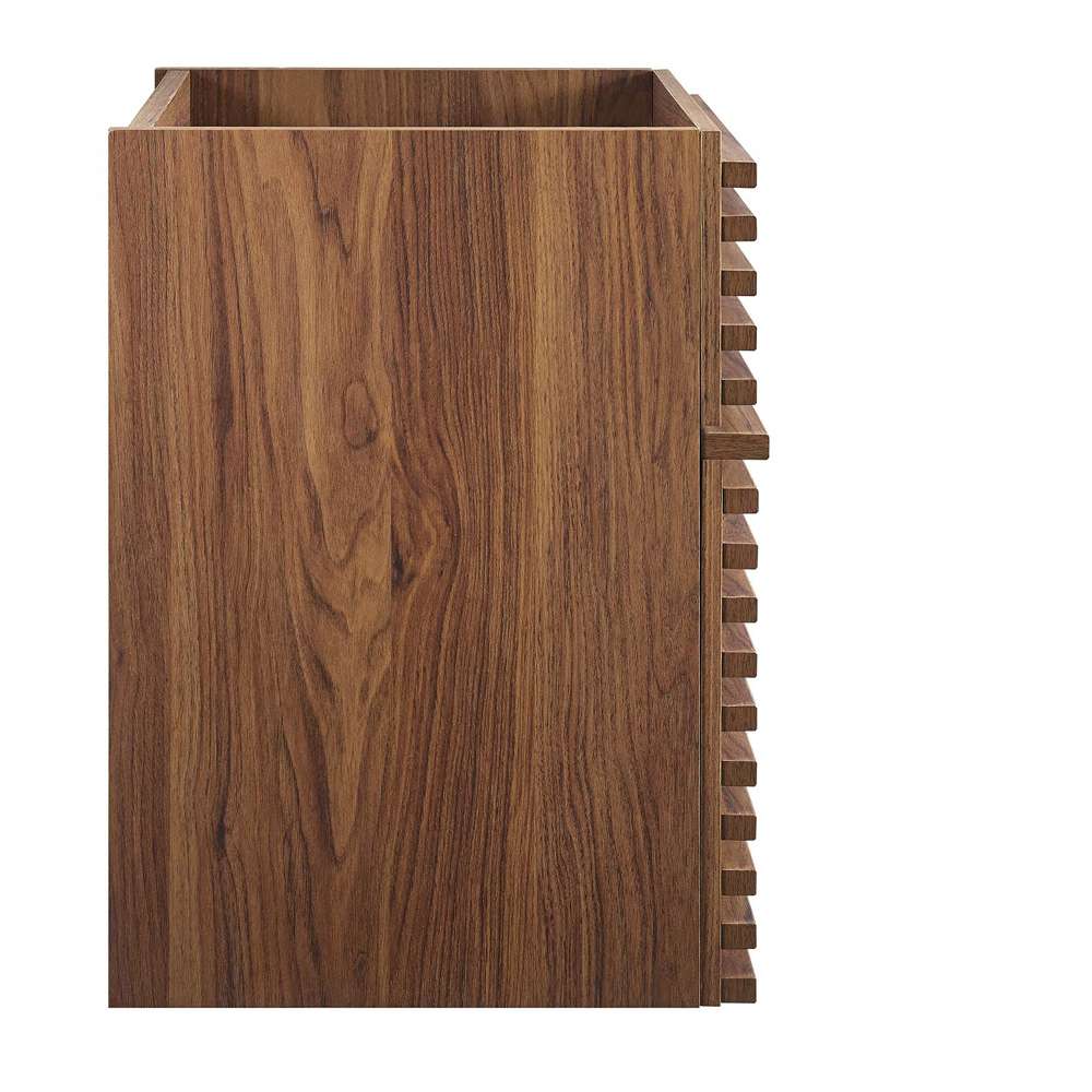 Modway - Render 18in Wall-Mount Bathroom Vanity Cabinet (Sink Basin Not Included) in Walnut - EEI-4848-WAL veiw 4