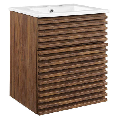 Modway - Render 18in Wall-Mount Bathroom Vanity - EEI-5419-WAL-WHI veiw 1