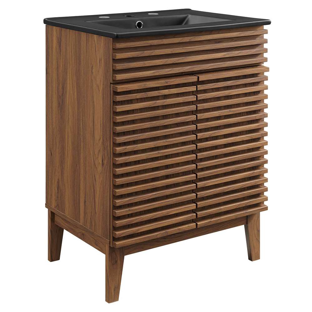 Modway - Render 24in Bathroom Vanity - EEI-5350-WAL-BLK veiw 2