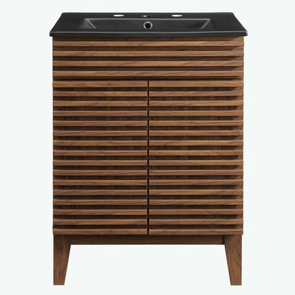 Modway - Render 24in Bathroom Vanity - EEI-5350-WAL-BLK veiw 3