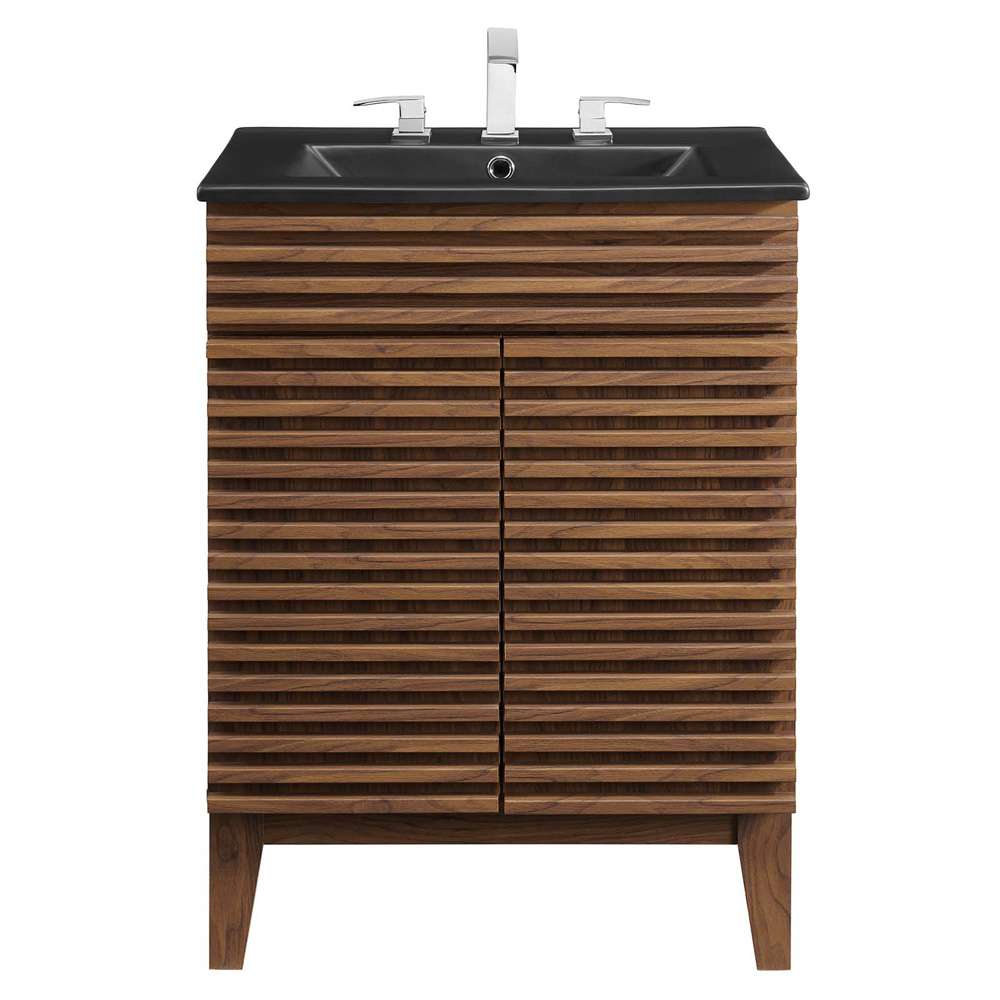 Modway - Render 24in Bathroom Vanity - EEI-5350-WAL-BLK veiw 4