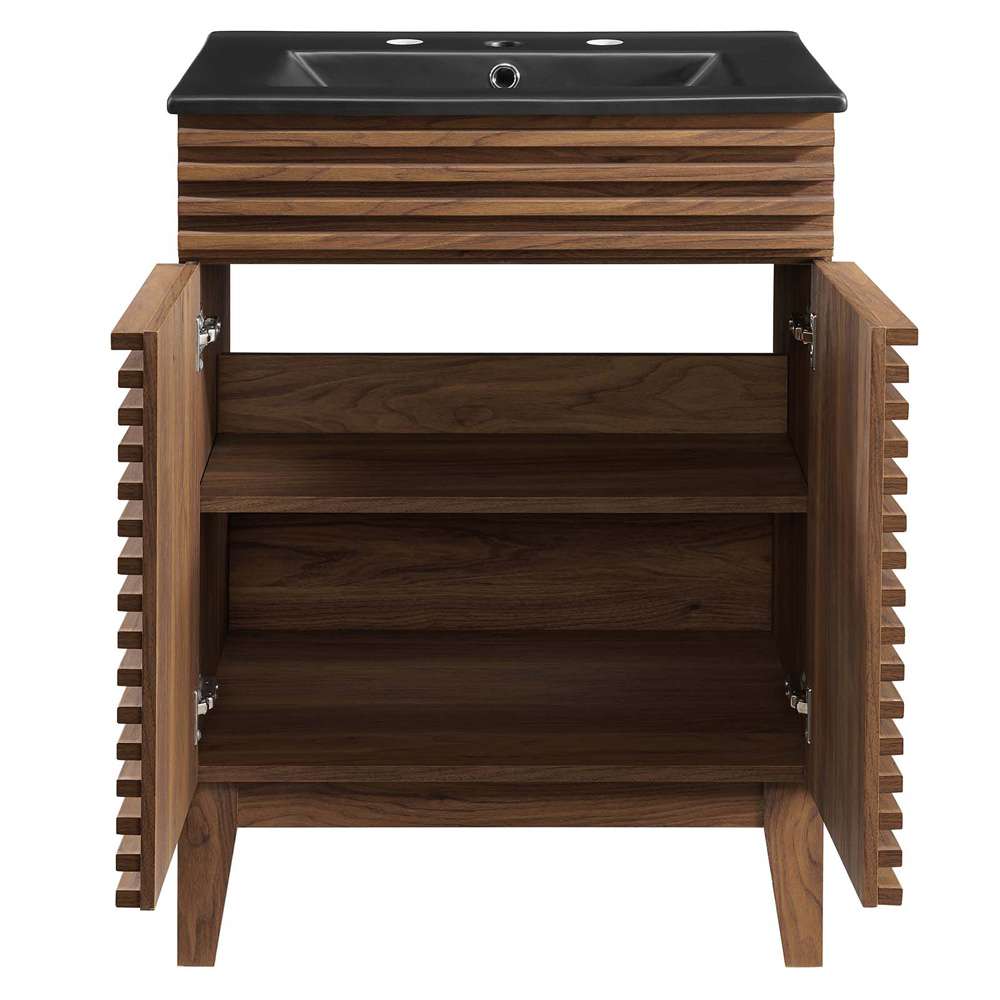 Modway - Render 24in Bathroom Vanity - EEI-5350-WAL-BLK veiw 5