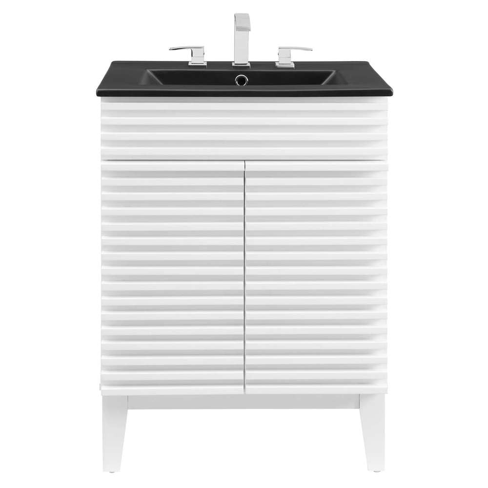 Modway - Render 24in Bathroom Vanity - EEI-5350-WHI-BLK veiw 4