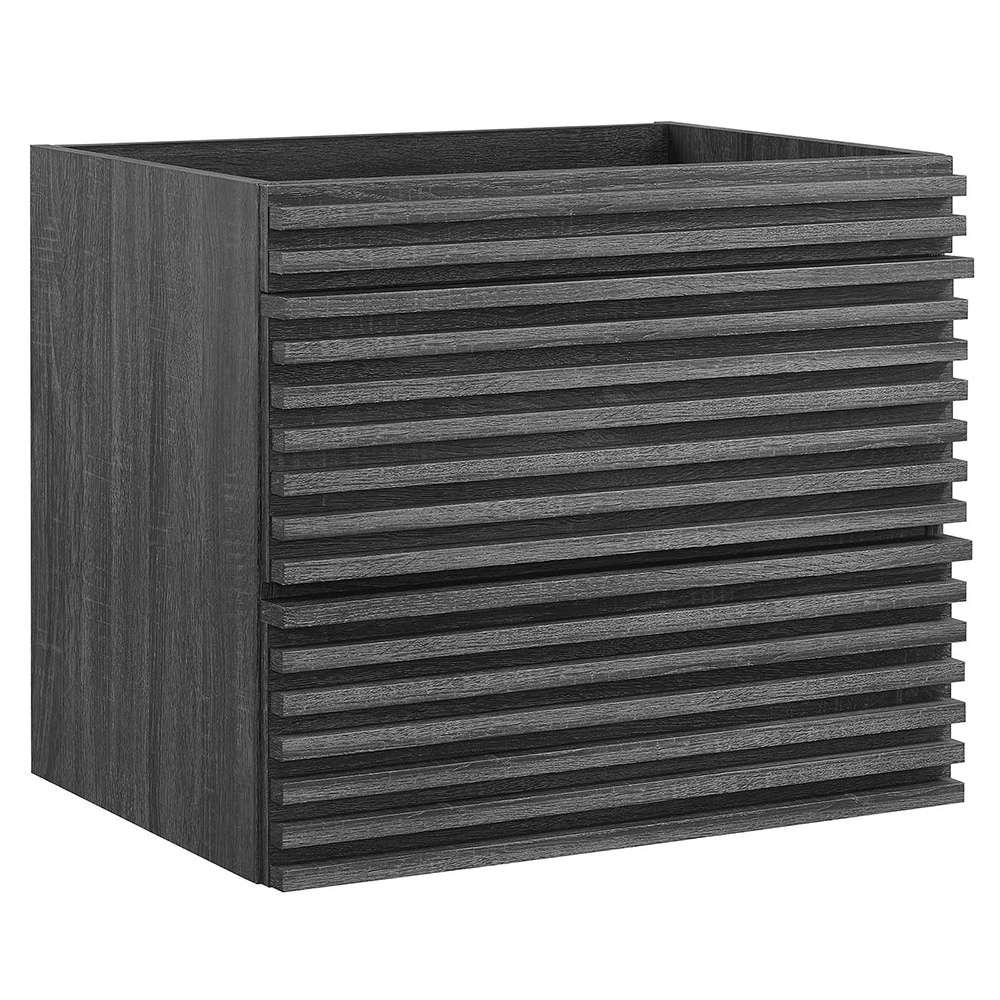 Modway - Render 24in Wall-Mount Bathroom Vanity Cabinet (Sink Basin Not Included) in Charcoal - EEI-4338-CHA veiw 1