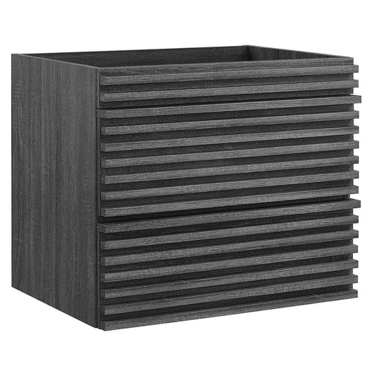 Modway - Render 24in Wall-Mount Bathroom Vanity Cabinet (Sink Basin Not Included) in Charcoal - EEI-4338-CHA veiw 1