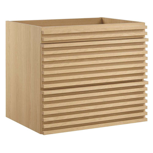 Modway - Render 24in Wall-Mount Bathroom Vanity Cabinet (Sink Basin Not Included) in Oak - EEI-4338-OAK veiw 1