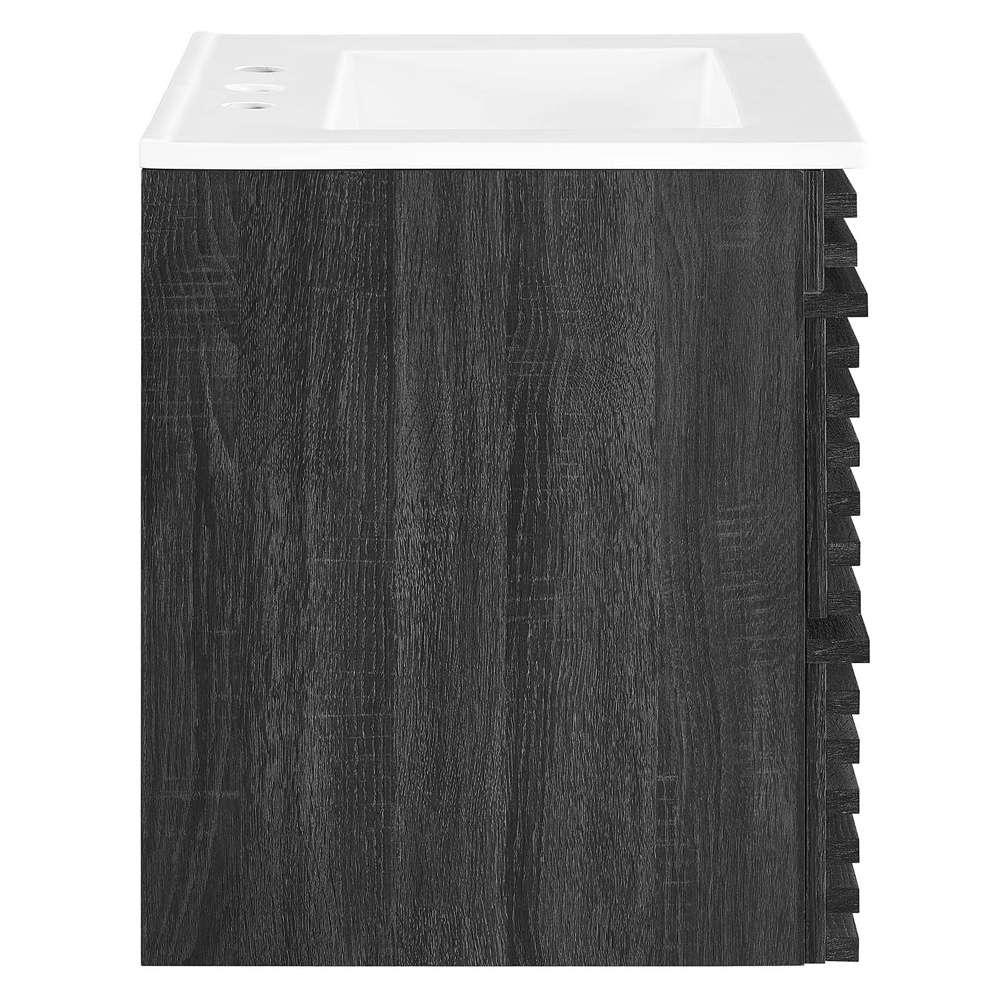 Modway - Render 24in Wall-Mount Bathroom Vanity - EEI-4433-CHA-WHI veiw 4