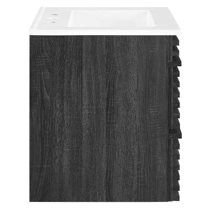 Modway - Render 24in Wall-Mount Bathroom Vanity - EEI-4433-CHA-WHI veiw 4