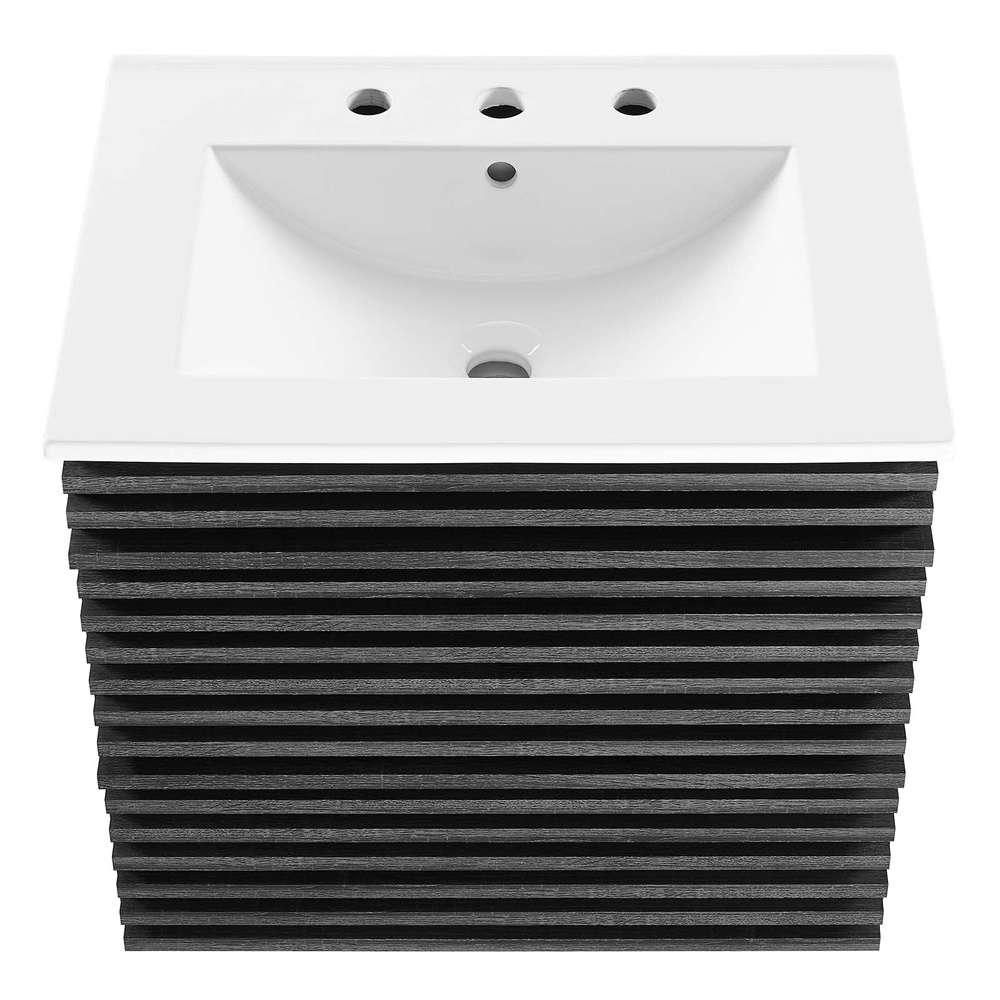 Modway - Render 24in Wall-Mount Bathroom Vanity - EEI-4433-CHA-WHI veiw 6