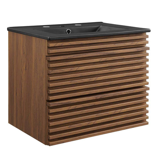 Modway - Render 24in Wall-Mount Bathroom Vanity - EEI-5364-WAL-BLK veiw 1