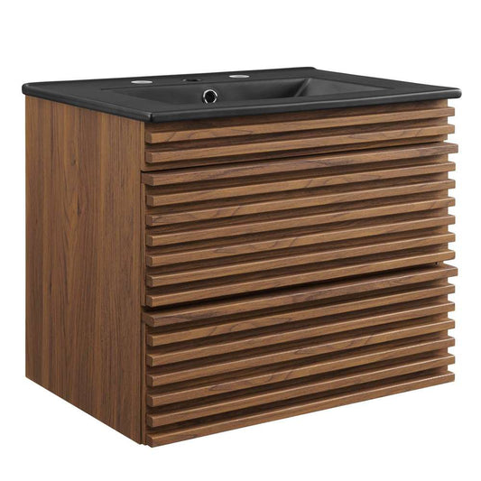 Modway - Render 24in Wall-Mount Bathroom Vanity - EEI-5364-WAL-BLK veiw 2