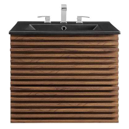Modway - Render 24in Wall-Mount Bathroom Vanity - EEI-5364-WAL-BLK veiw 4