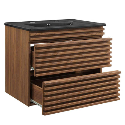 Modway - Render 24in Wall-Mount Bathroom Vanity - EEI-5364-WAL-BLK veiw 5