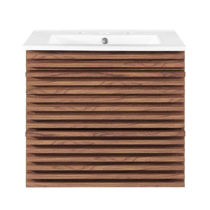 Modway - Render 24in Wall-Mount Bathroom Vanity - EEI-4433-WAL-WHI veiw 5