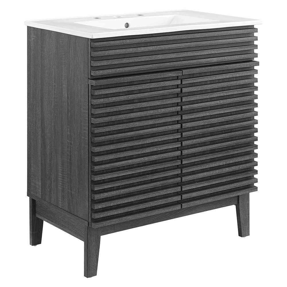 Modway - Render 30in Bathroom Vanity Cabinet - EEI-5422-CHA-WHI veiw 1