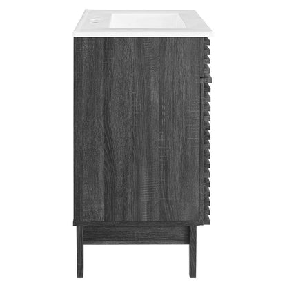 Modway - Render 30in Bathroom Vanity Cabinet - EEI-5422-CHA-WHI veiw 3