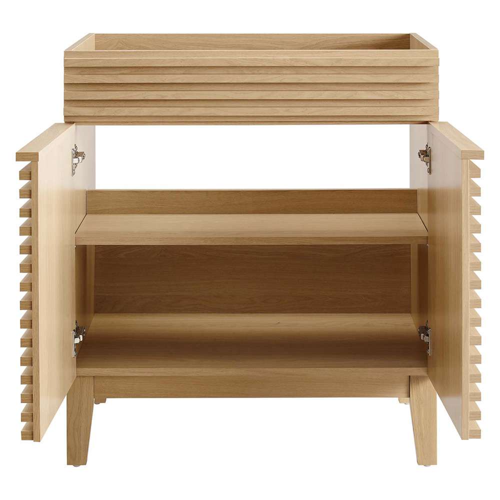 Modway - Render 30in Bathroom Vanity Cabinet (Sink Basin Not Included) - EEI-4851-OAK veiw 4