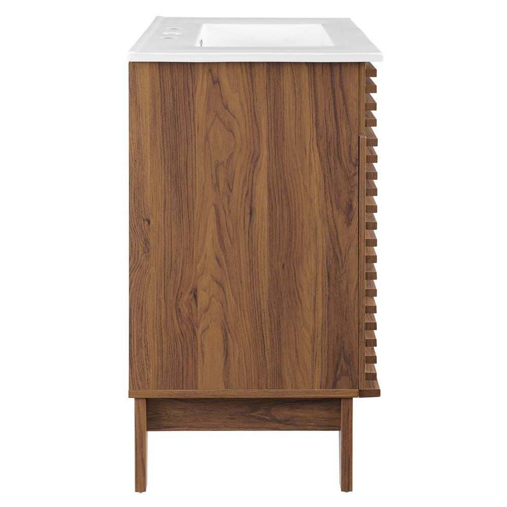 Modway - Render 30in Bathroom Vanity Cabinet - EEI-5422-WAL-WHI veiw 6