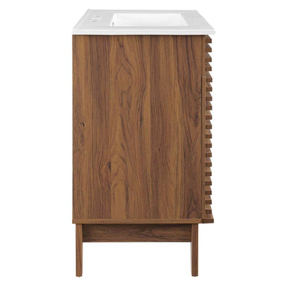 Modway - Render 30in Bathroom Vanity Cabinet - EEI-5422-WAL-WHI veiw 6