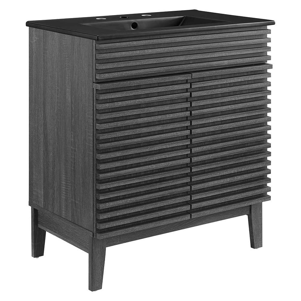 Modway - Render 30in Bathroom Vanity - EEI-5418-CHA-BLK veiw 1
