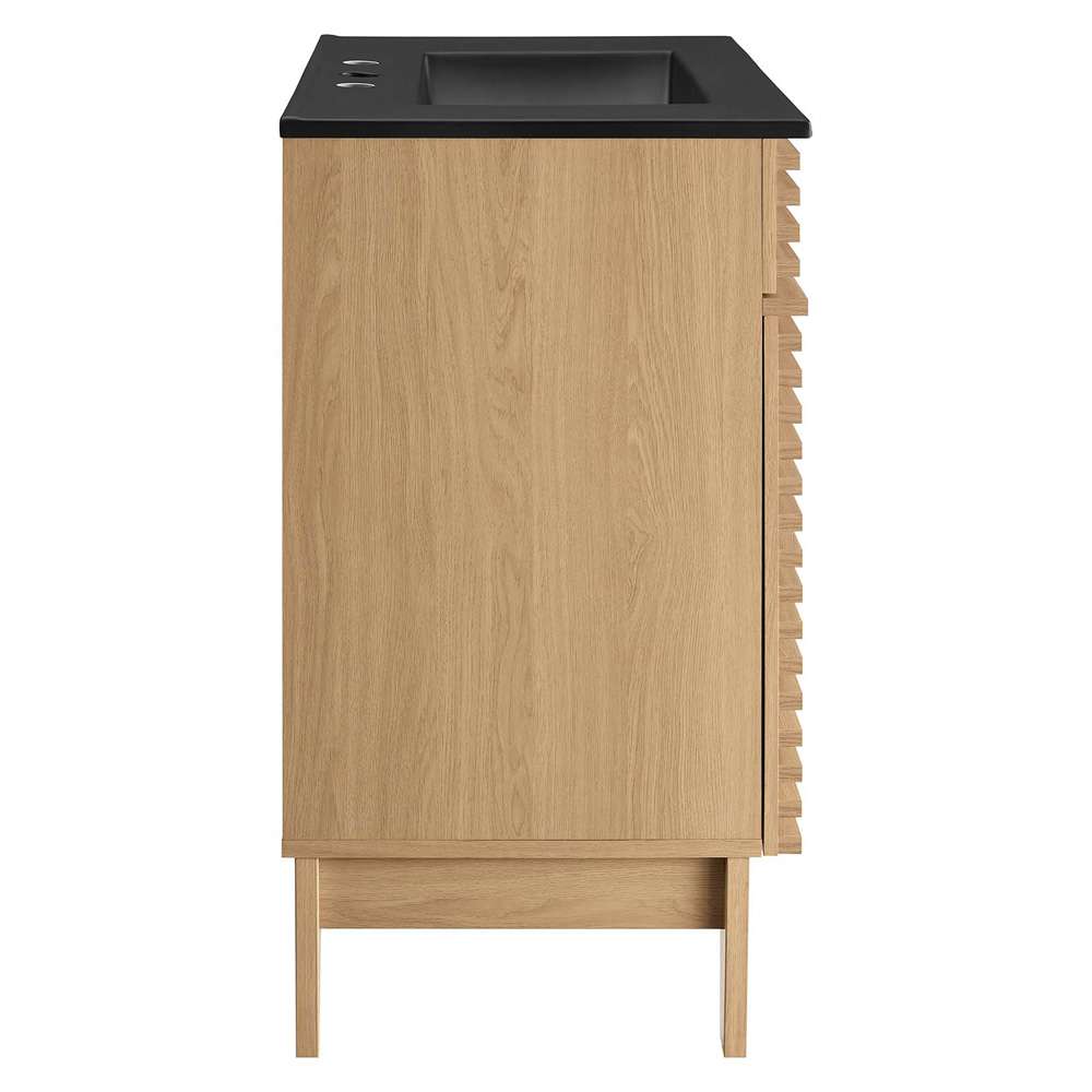 Modway - Render 30in Bathroom Vanity - EEI-5418-OAK-BLK veiw 3