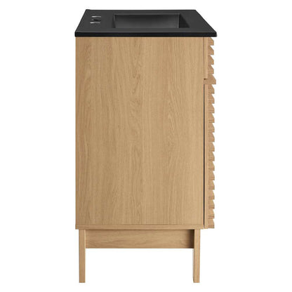 Modway - Render 30in Bathroom Vanity - EEI-5418-OAK-BLK veiw 3