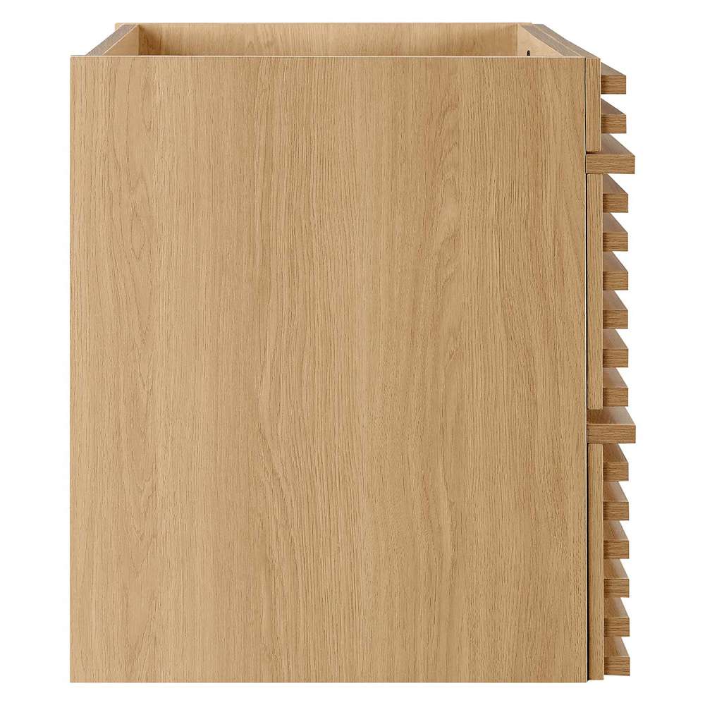 Modway - Render 30in Wall-Mount Bathroom Vanity Cabinet (Sink Basin Not Included) in Oak - EEI-4850-OAK veiw 3