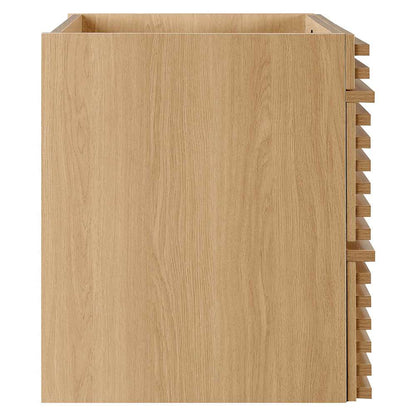 Modway - Render 30in Wall-Mount Bathroom Vanity Cabinet (Sink Basin Not Included) in Oak - EEI-4850-OAK veiw 3