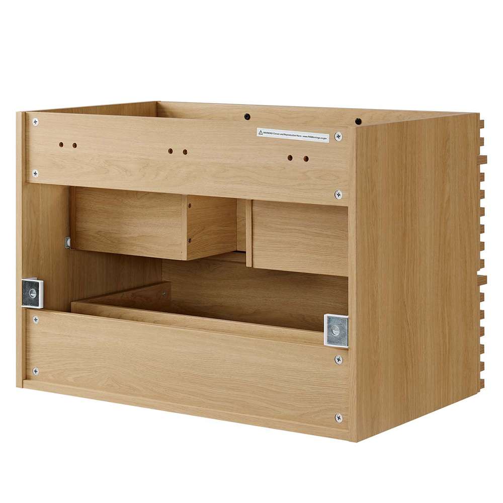 Modway - Render 30in Wall-Mount Bathroom Vanity Cabinet (Sink Basin Not Included) in Oak - EEI-4850-OAK veiw 5