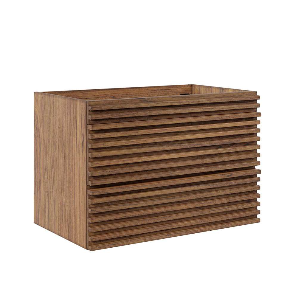 Modway - Render 30in Wall-Mount Bathroom Vanity Cabinet (Sink Basin Not Included) in Walnut - EEI-4850-WAL veiw 1