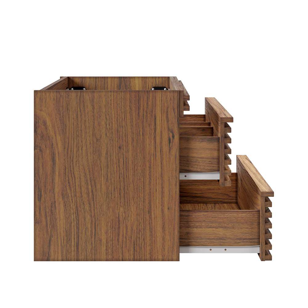 Modway - Render 30in Wall-Mount Bathroom Vanity Cabinet (Sink Basin Not Included) in Walnut - EEI-4850-WAL veiw 4