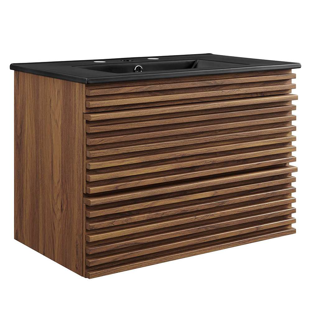Modway - Render 30in Wall-Mount Bathroom Vanity - EEI-5417-WAL-BLK veiw 1