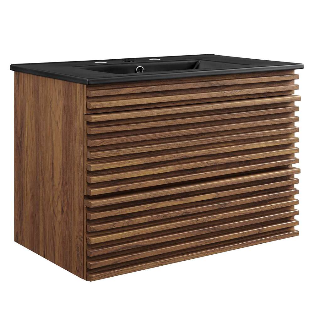 Modway - Render 30in Wall-Mount Bathroom Vanity - EEI-5417-WAL-BLK veiw 2