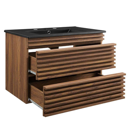 Modway - Render 30in Wall-Mount Bathroom Vanity - EEI-5417-WAL-BLK veiw 5