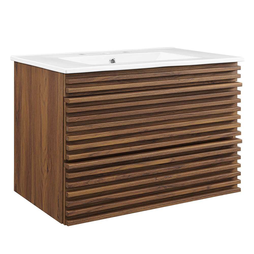 Modway - Render 30in Wall-Mount Bathroom Vanity - EEI-5421-WAL-WHI veiw 1