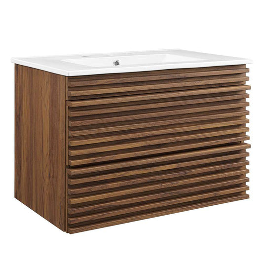 Modway - Render 30in Wall-Mount Bathroom Vanity - EEI-5421-WAL-WHI veiw 1