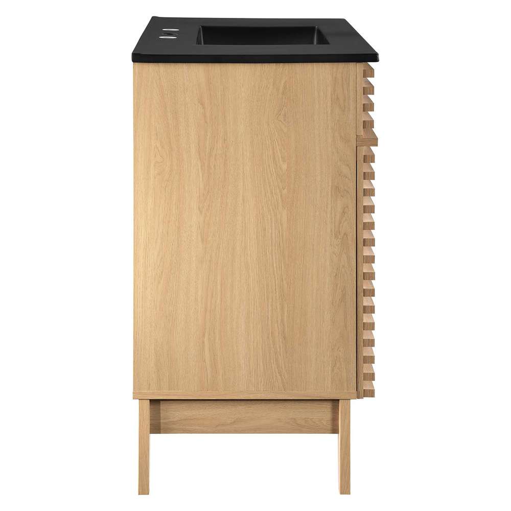 Modway - Render 36in Bathroom Vanity - EEI-5396-OAK-BLK veiw 5