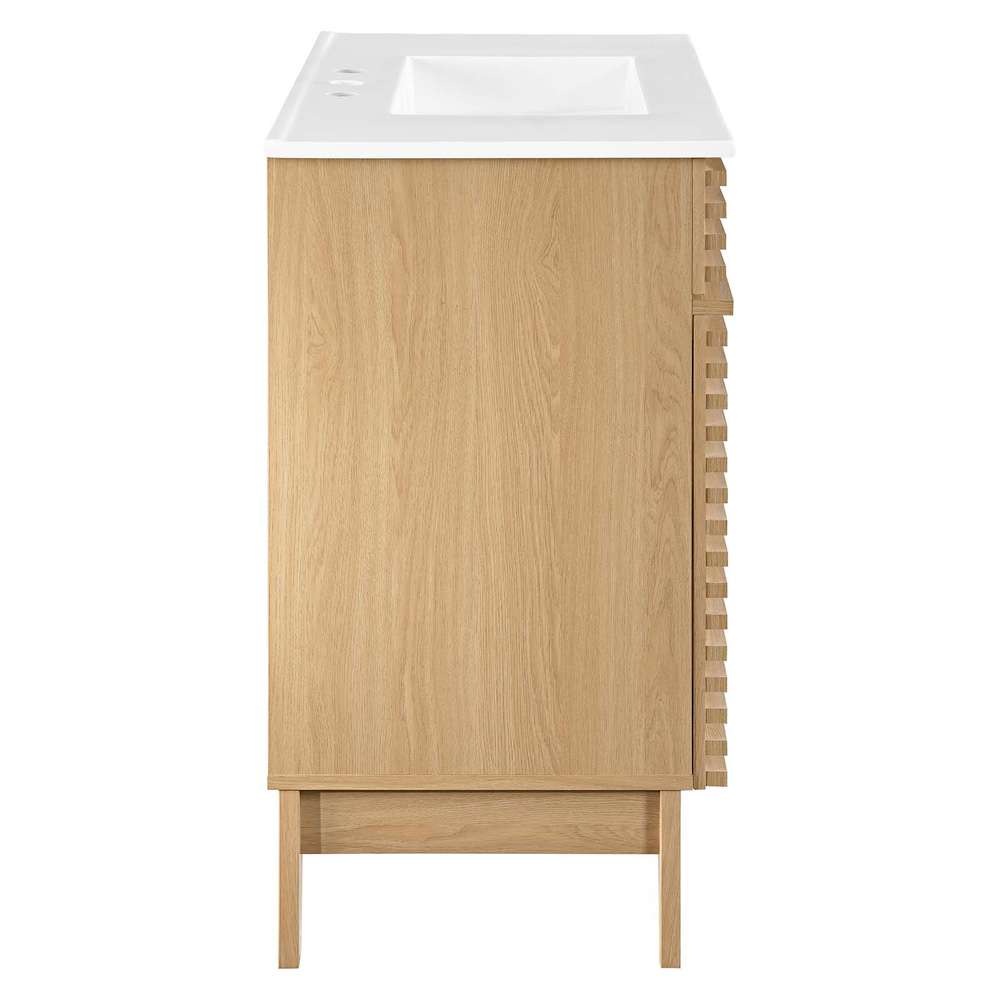Modway - Render 36in Bathroom Vanity - EEI-4437-OAK-WHI veiw 5