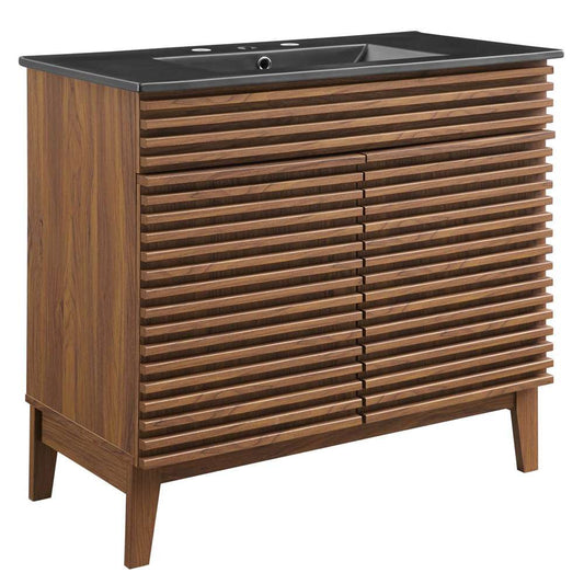 Modway - Render 36in Bathroom Vanity - EEI-5396-WAL-BLK veiw 2