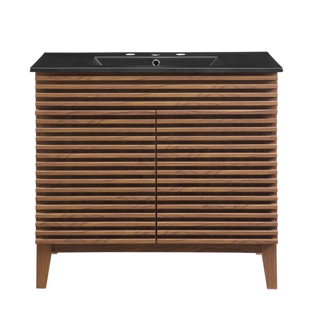 Modway - Render 36in Bathroom Vanity - EEI-5396-WAL-BLK veiw 3