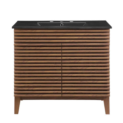 Modway - Render 36in Bathroom Vanity - EEI-5396-WAL-BLK veiw 3