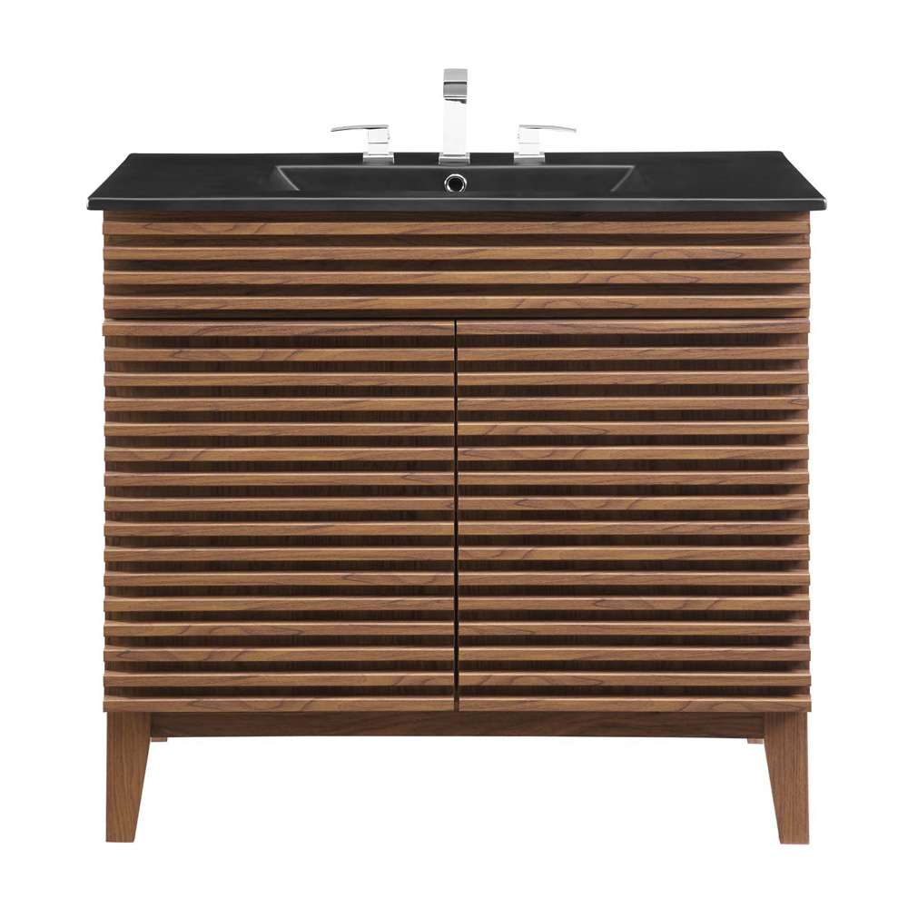 Modway - Render 36in Bathroom Vanity - EEI-5396-WAL-BLK veiw 4